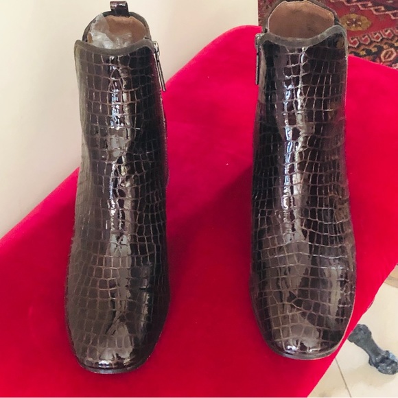 Donald J Pliner Ankle Cayto Boots Croc Embossed - Picture 4 of 15